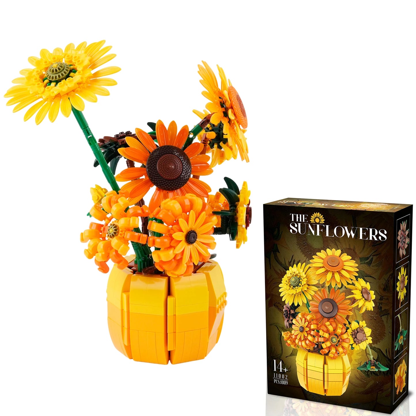 25 Sunflower Building Blocks Bouquet Kit Home Decor