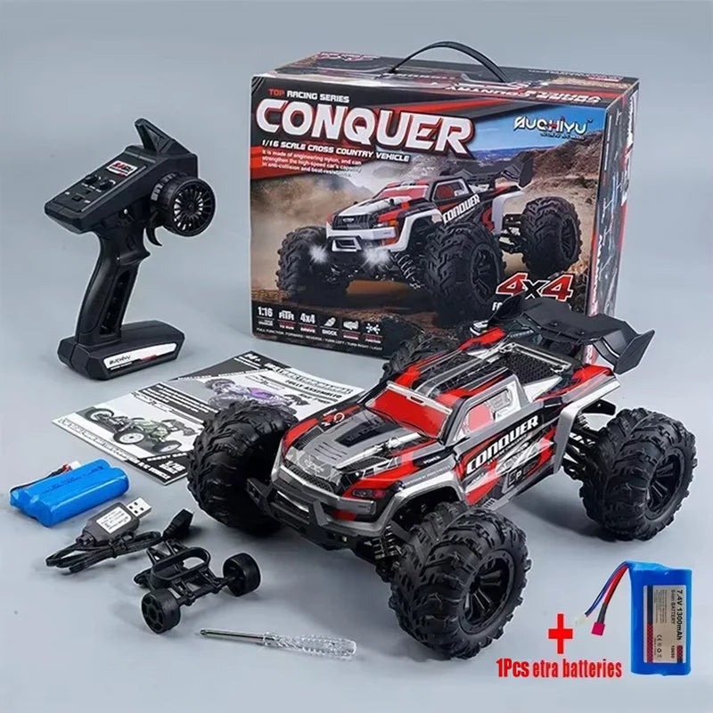 WLtoys 1:16 Scale Large RC Car 50km/h High Speed 4WD Remote Control Off Road Monster Truck Toy for Boys