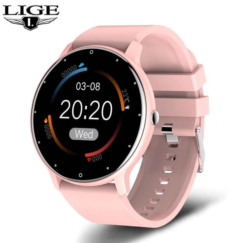 LIGE 2025 New Smart Watch for Men Full Touch Screen Sport Fitness Watch IP67 Waterproof Bluetooth Smartwatch for Android and iOS