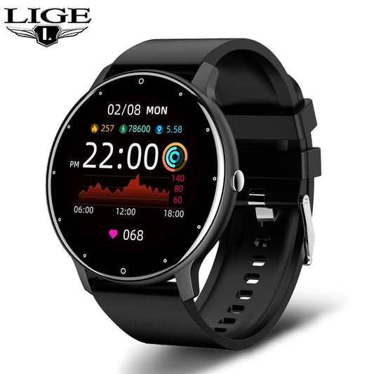 LIGE 2025 New Smart Watch for Men Full Touch Screen Sport Fitness Watch IP67 Waterproof Bluetooth Smartwatch for Android and iOS
