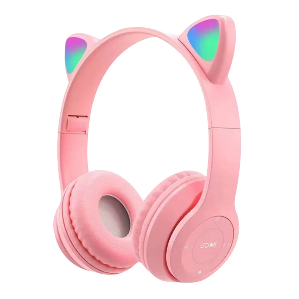 APWIKOGER Wireless Cat Ear Gaming Headset With Glow Light