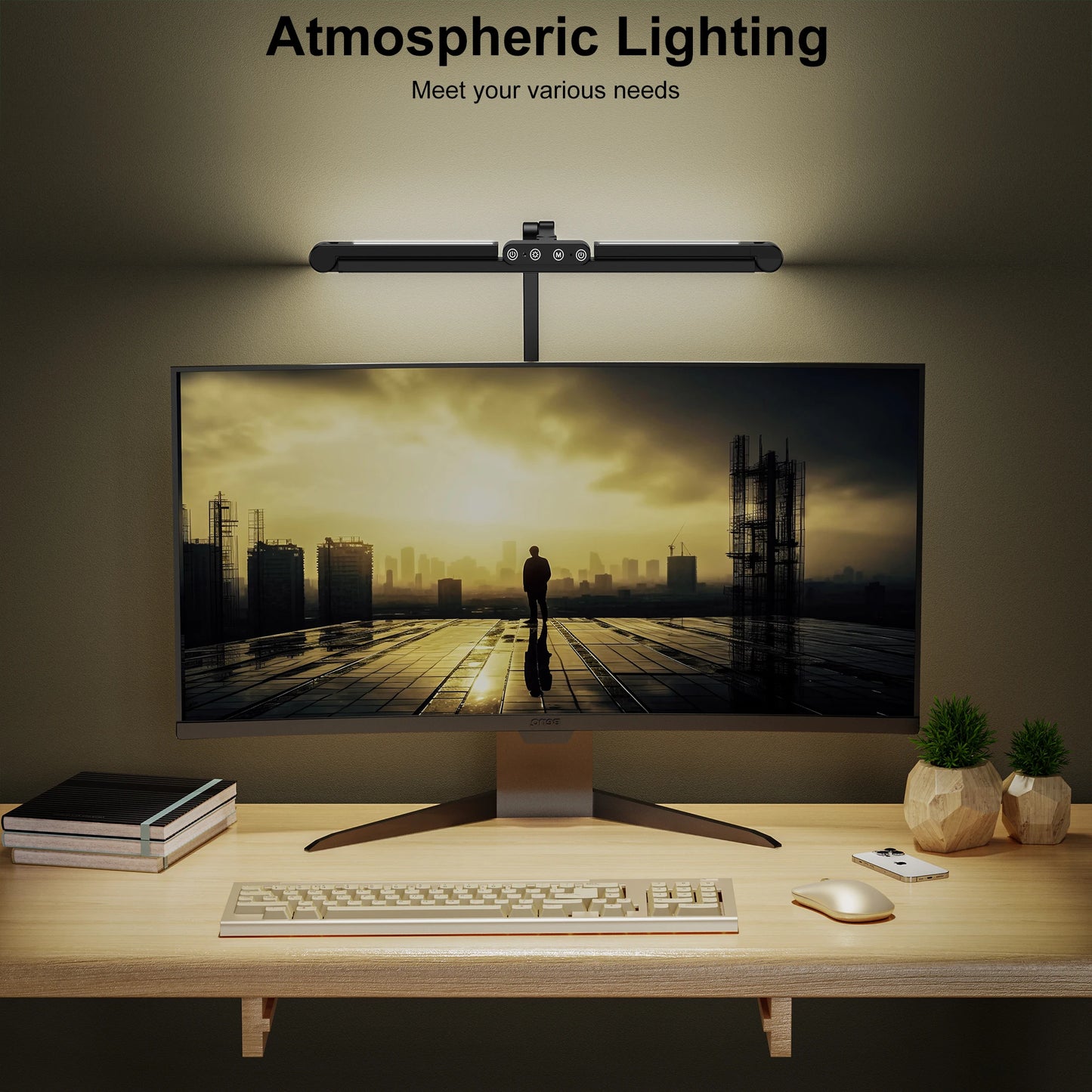 Led Desk Lamp with Clamp Modern Architect Desk Light for Home Office 24W Ultra Bright and Dimmable