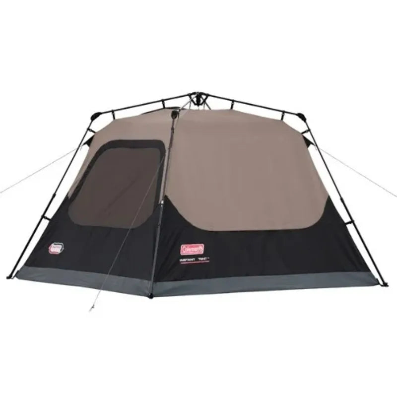 Coleman 4 Person Cabin Camping Tent with Instant Setup One Room Gray