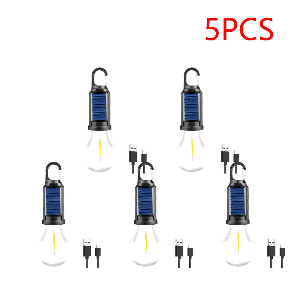 Shunmaii Solar LED Camping Lantern Rechargeable Waterproof