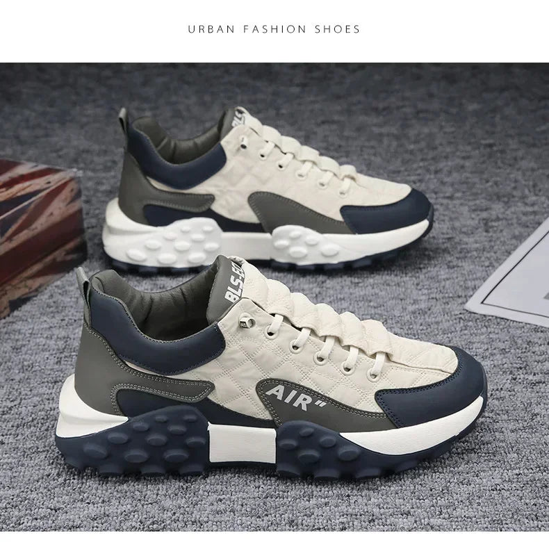 Men's Casual Platform Sneakers Breathable Walking Shoes