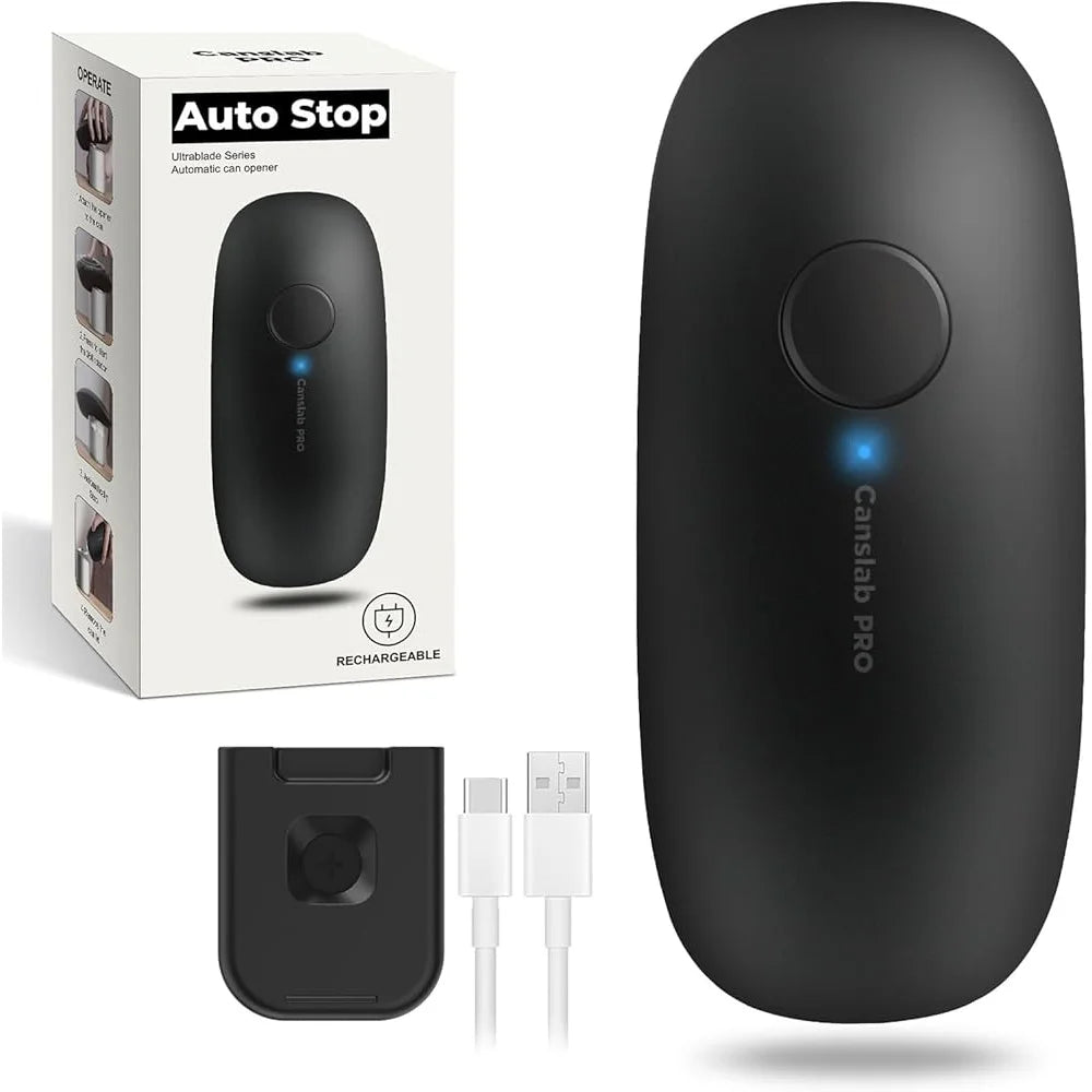 XMSJ Rechargeable Electric Can Opener Auto Stop Magnetic Lid