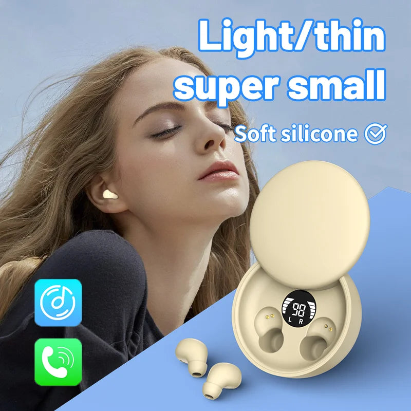 Invisible Earbuds Mini Wireless Bluetooth Earpiece Discreet Earphones for Music and Work