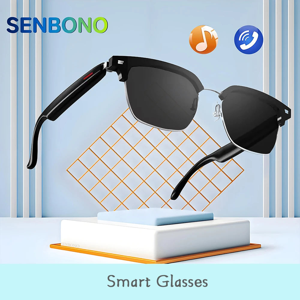 SENBONO Smart Wireless Bluetooth Glasses Music and Calls