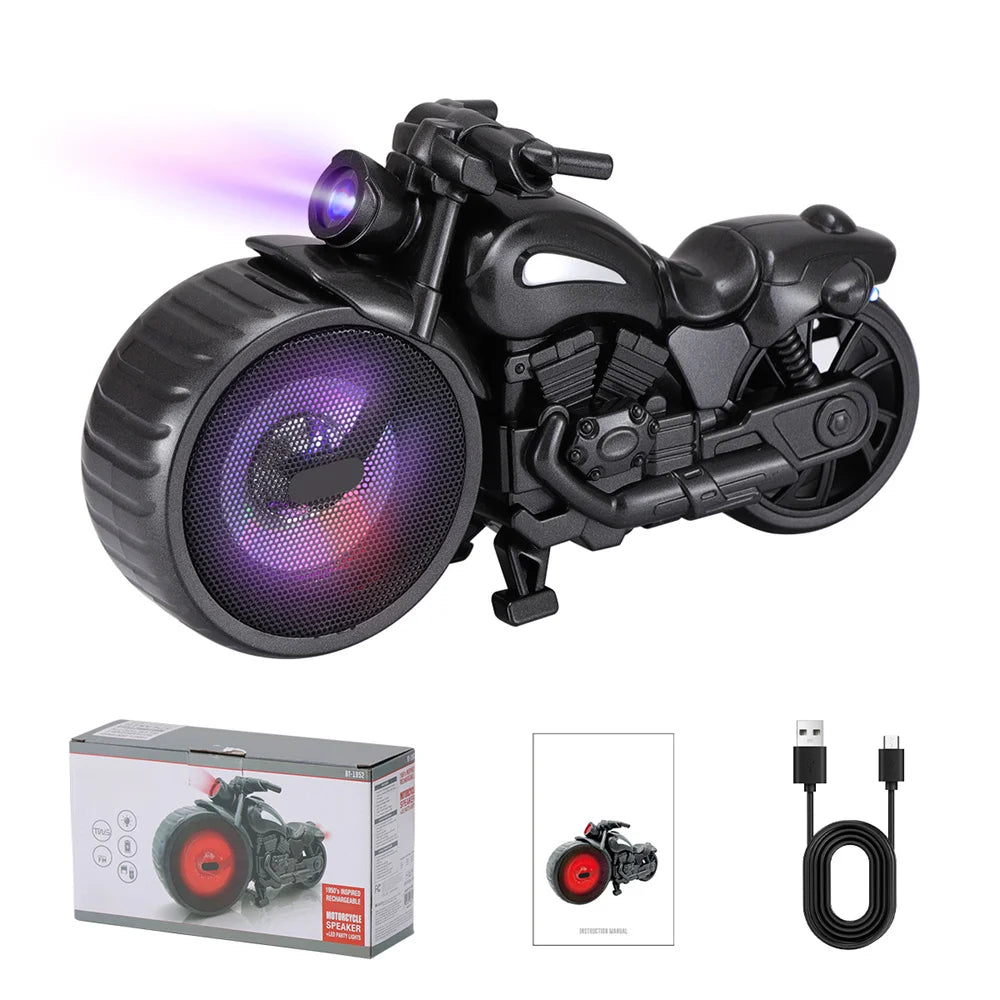 CURUK Bluetooth Motorcycle Replica Speaker FM Radio LED
