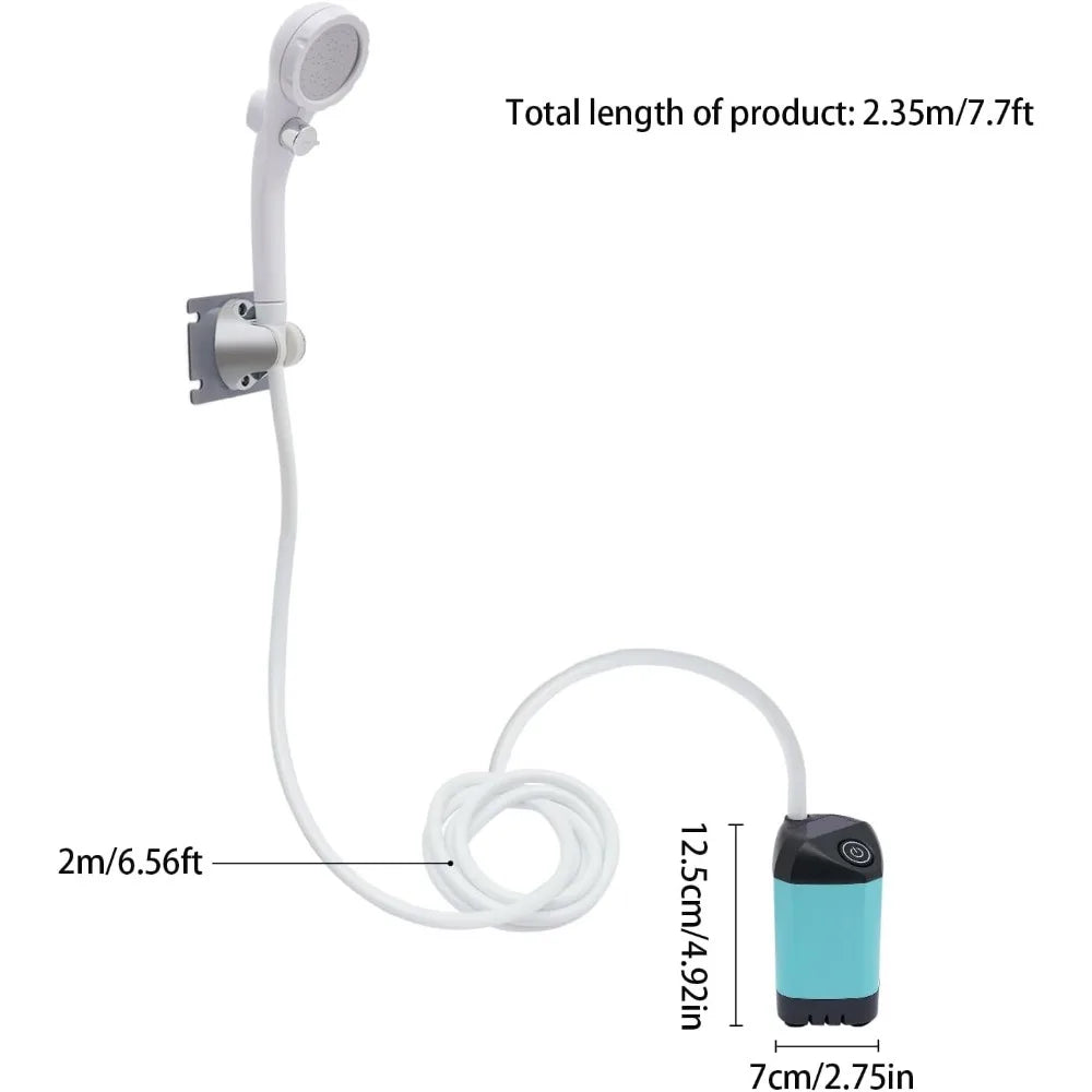 Portable Electric Camping Shower Kit for Beach and RV Travel