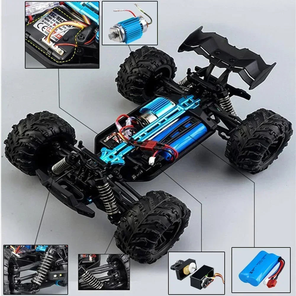 WLtoys 1:16 Scale Large RC Car 50km/h High Speed 4WD Remote Control Off Road Monster Truck Toy for Boys