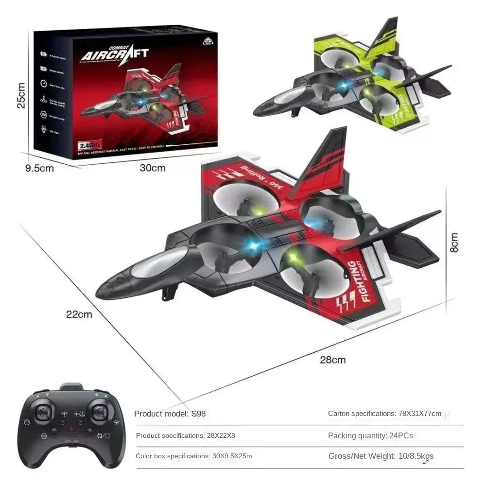 Four Axis Drone RC Airplane with Light for Kids and Beginners RC Quadcopter Helicopter with Auto Hovering Great Gift Toy for Boys