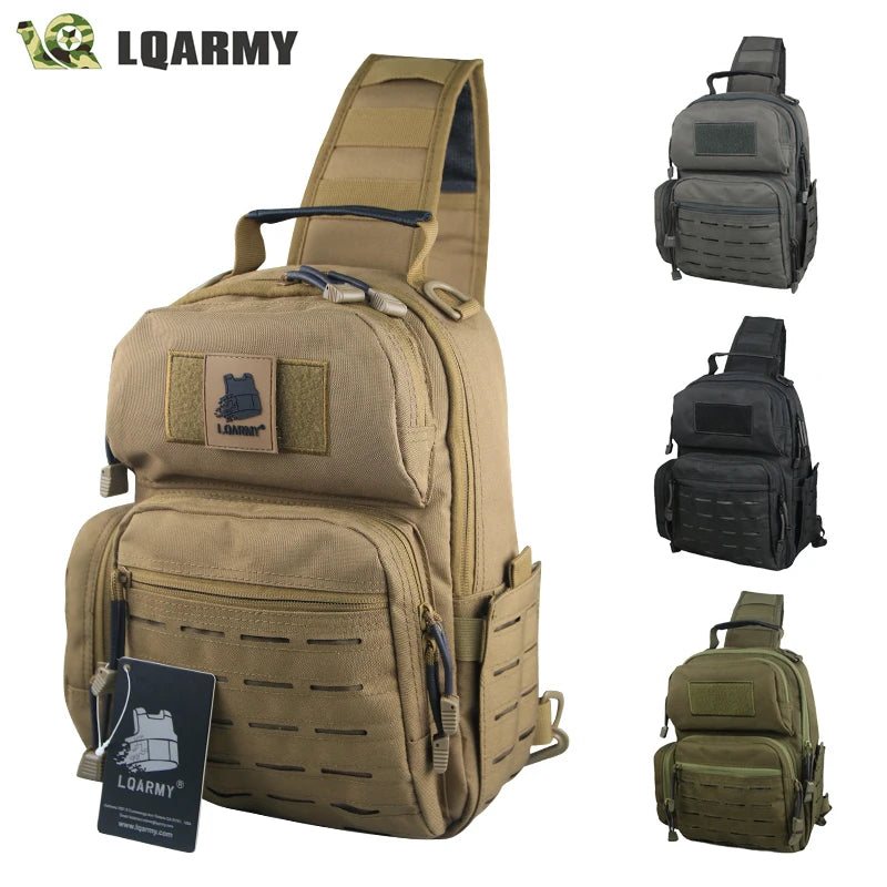 Outdoor Tactical Shoulder Bag Military Sling Bag Large Capacity Chest Pack for Hunting Camping Every Day Carry
