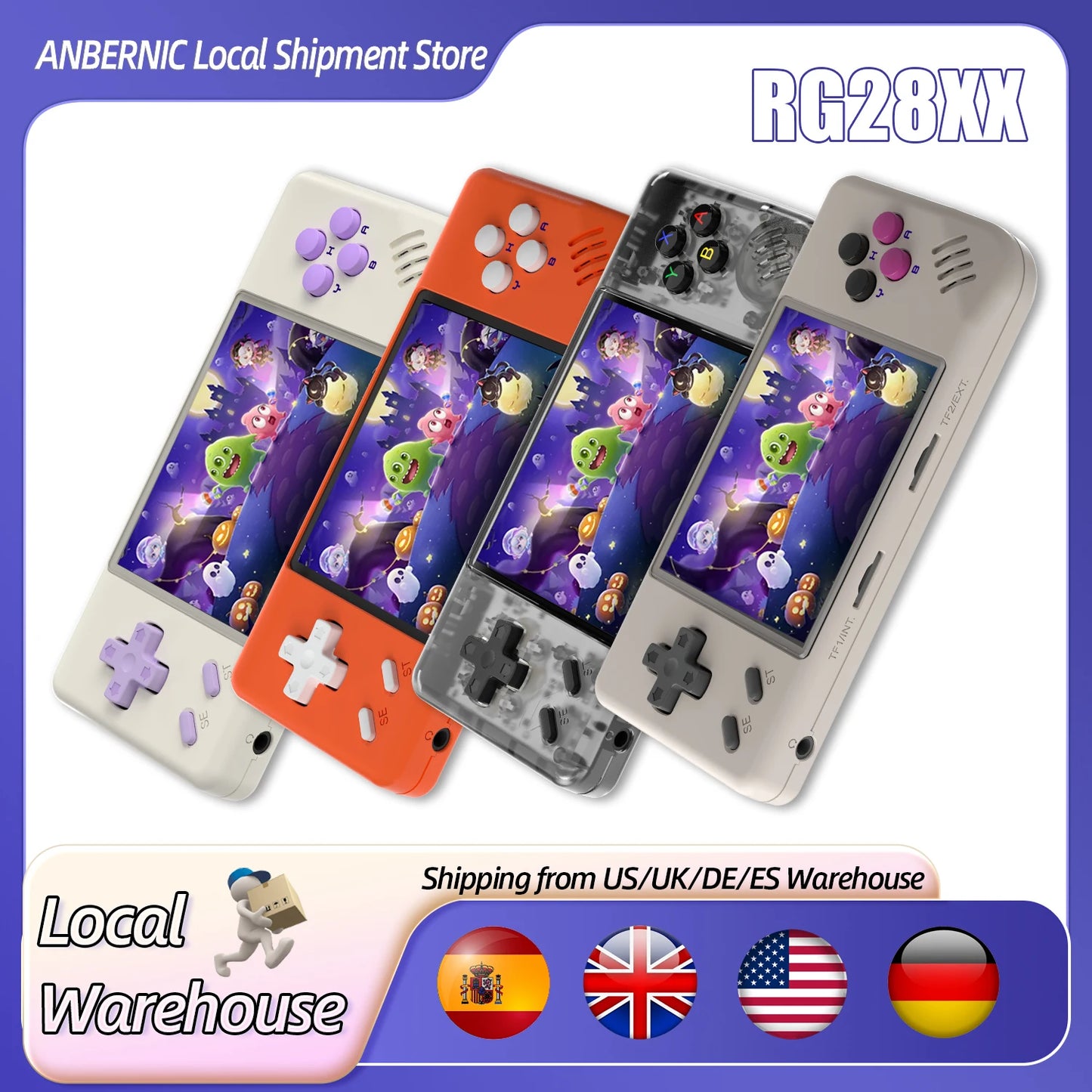 Anbernic RG28XX Handheld Game Console Linux Quad Core