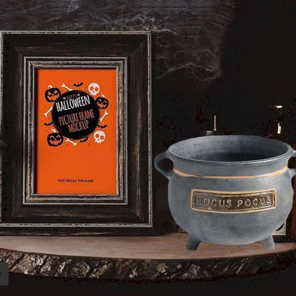 Witches Cauldron Serving Bowls Resin Candy Bucket for Halloween Party Indoor Outdoor Home Kitchen Decorations