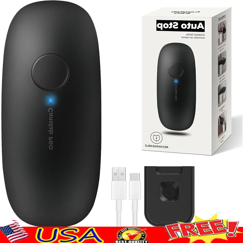 XMSJ Rechargeable Electric Can Opener Auto Stop Magnetic Lid