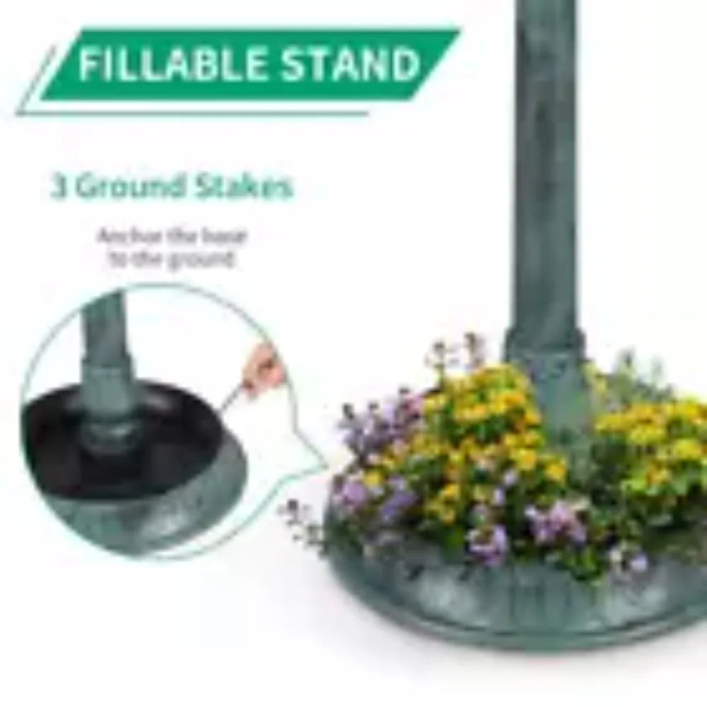 Bird Bath With Solar Light Garden Decor Brand 25 Outdoors