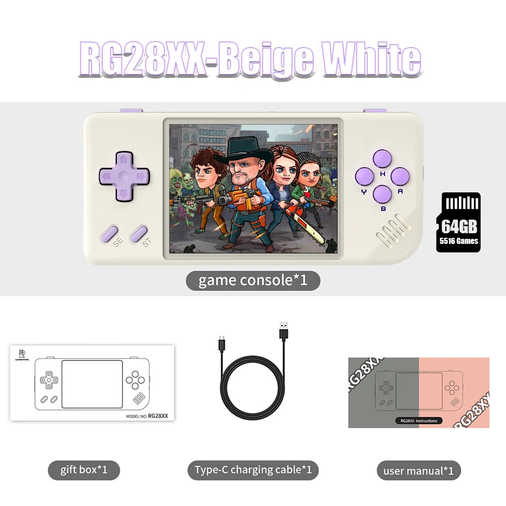 Anbernic RG28XX Handheld Game Console Linux Quad Core
