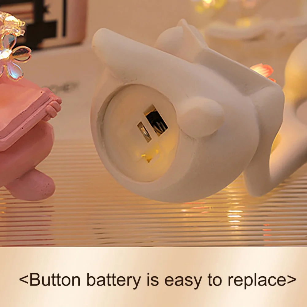 Desktop Thinker Sculpture Ornament Abstract Figure Statue Tulip Book Lamp Home Living Room Decoration Resin Crafts Birthday Gift