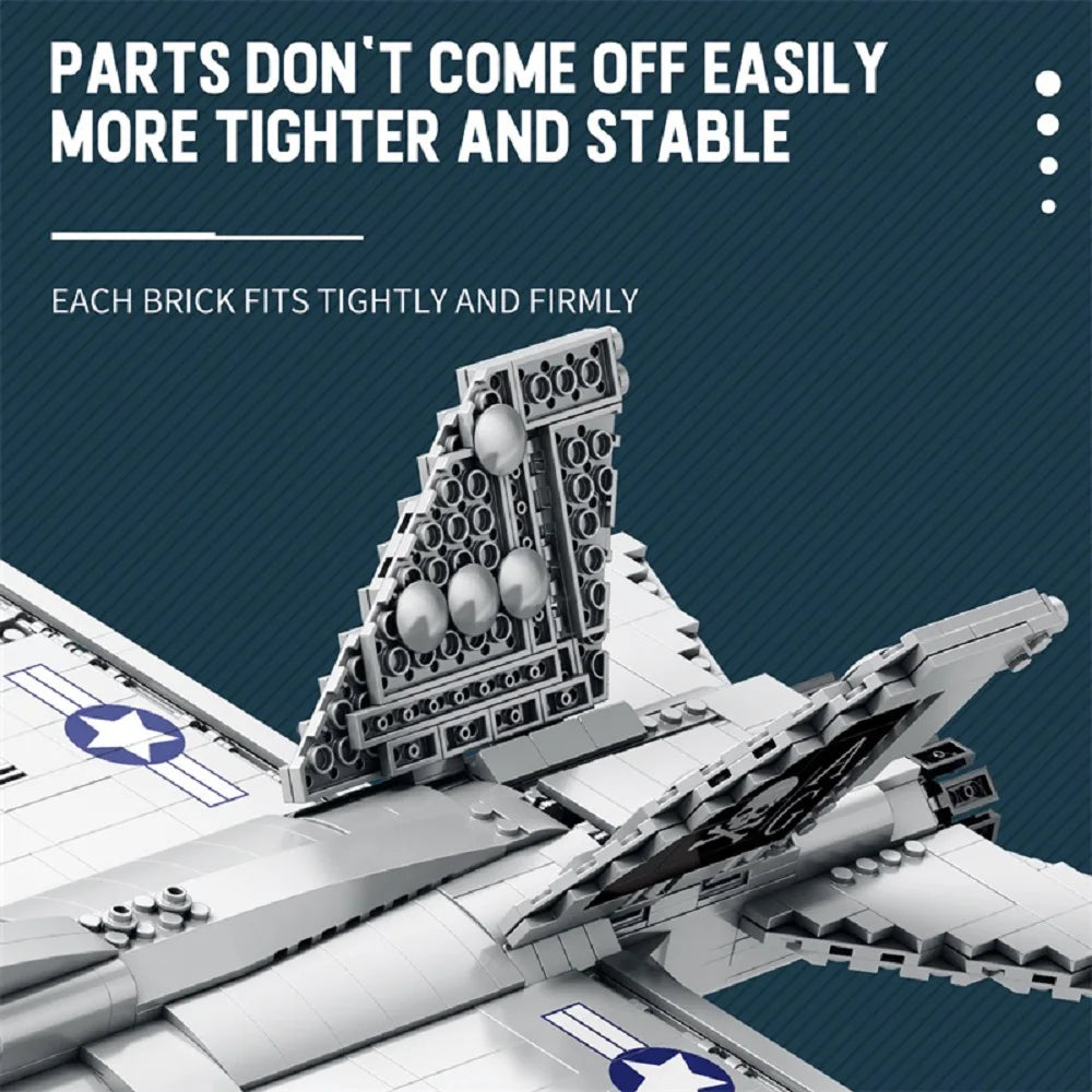 F18 Strike Hornet Fighter Building Blocks Set Jet Kit