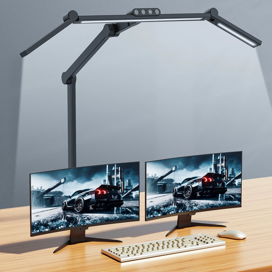 Led Desk Lamp with Clamp Modern Architect Desk Light for Home Office 24W Ultra Bright and Dimmable
