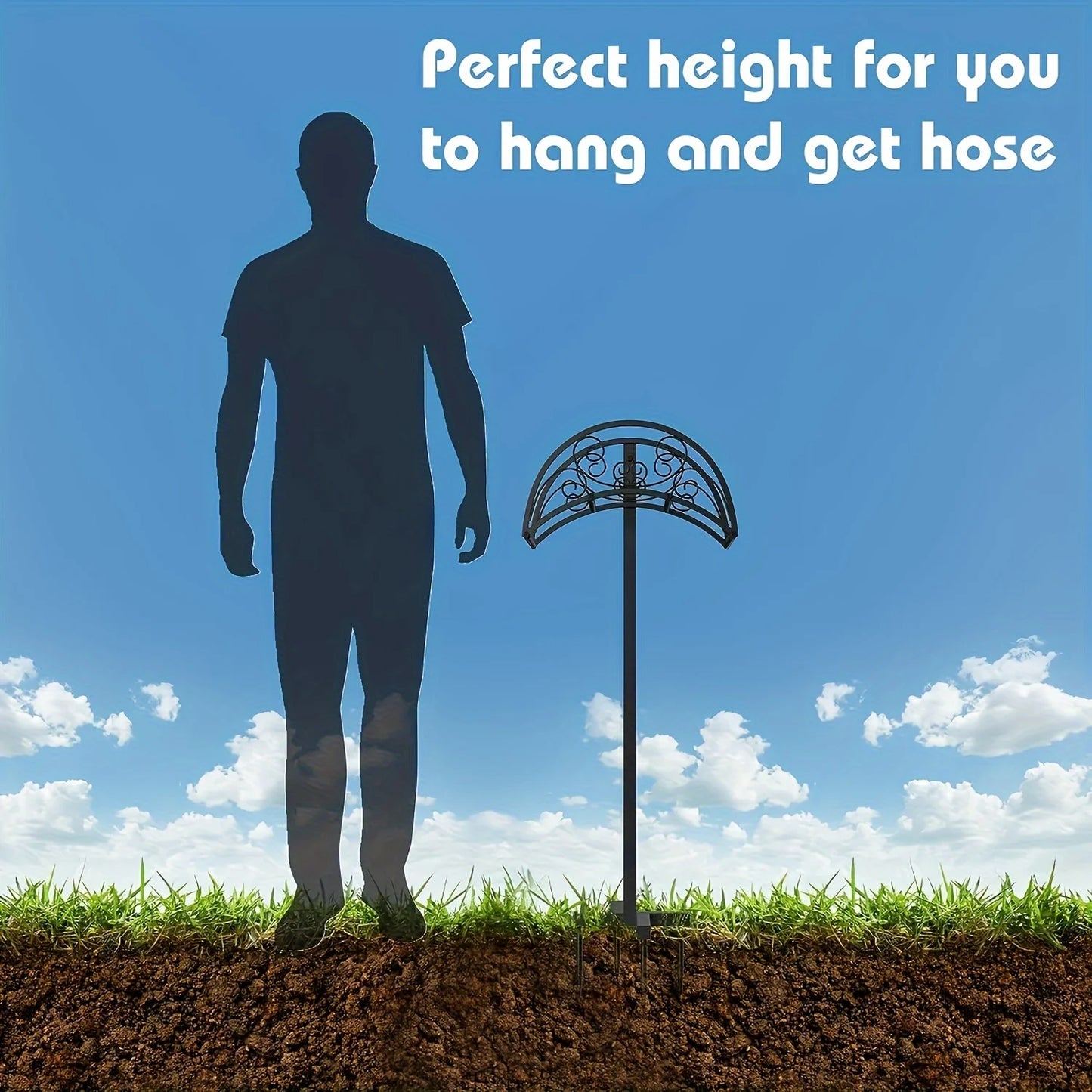 Happy Life Goods 25 Heavy Duty Garden Hose Holder Stand