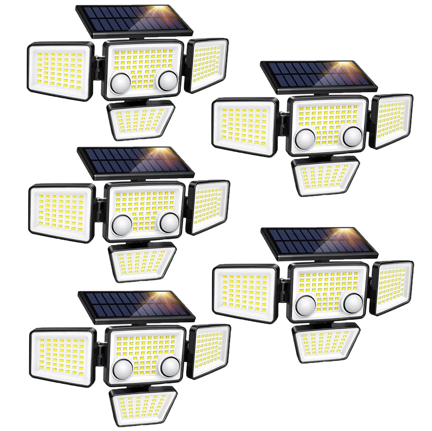 Solar Outdoor Motion Sensor Lights 3000LM 188 LED Flood Security Lights for Backyard Patio