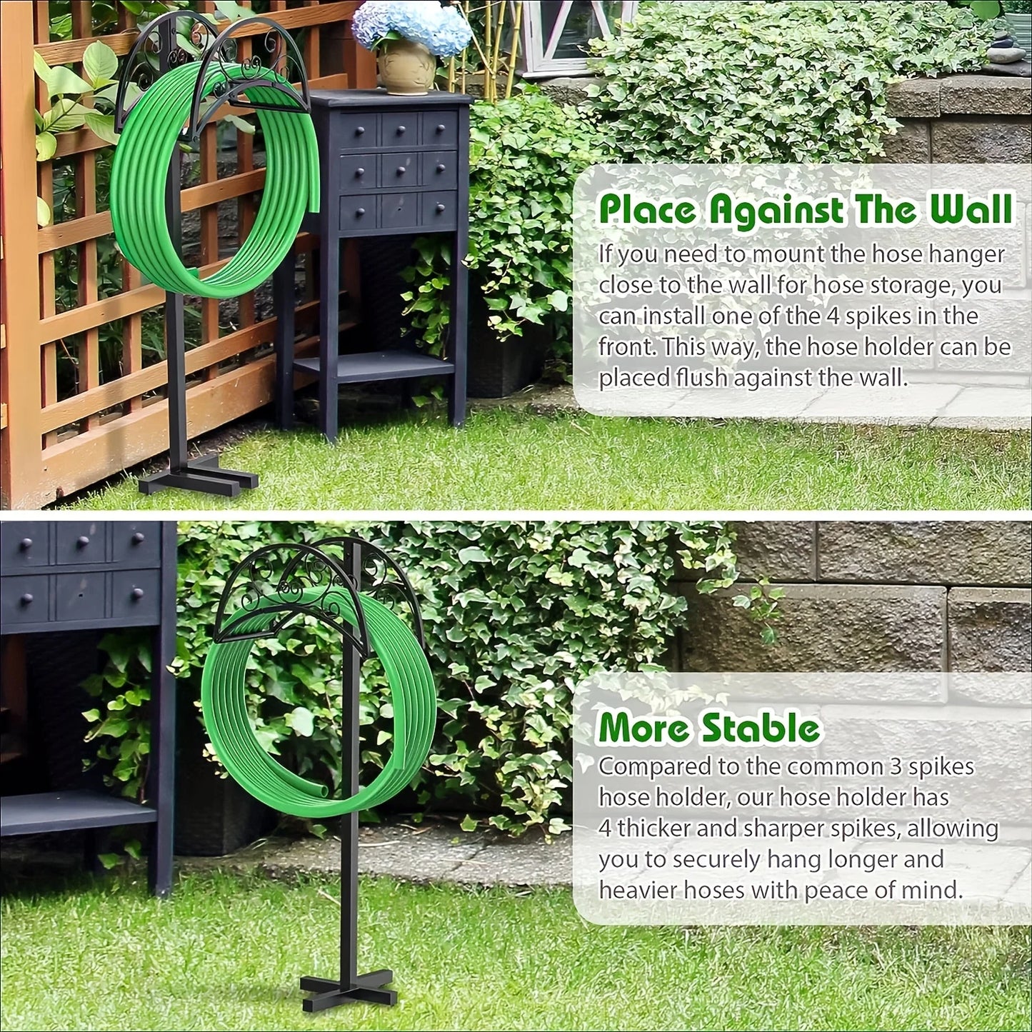 Happy Life Goods 25 Heavy Duty Garden Hose Holder Stand