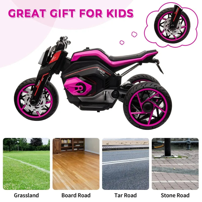 Three Wheel Ride On Motorcycle Kids Electric Motorbike