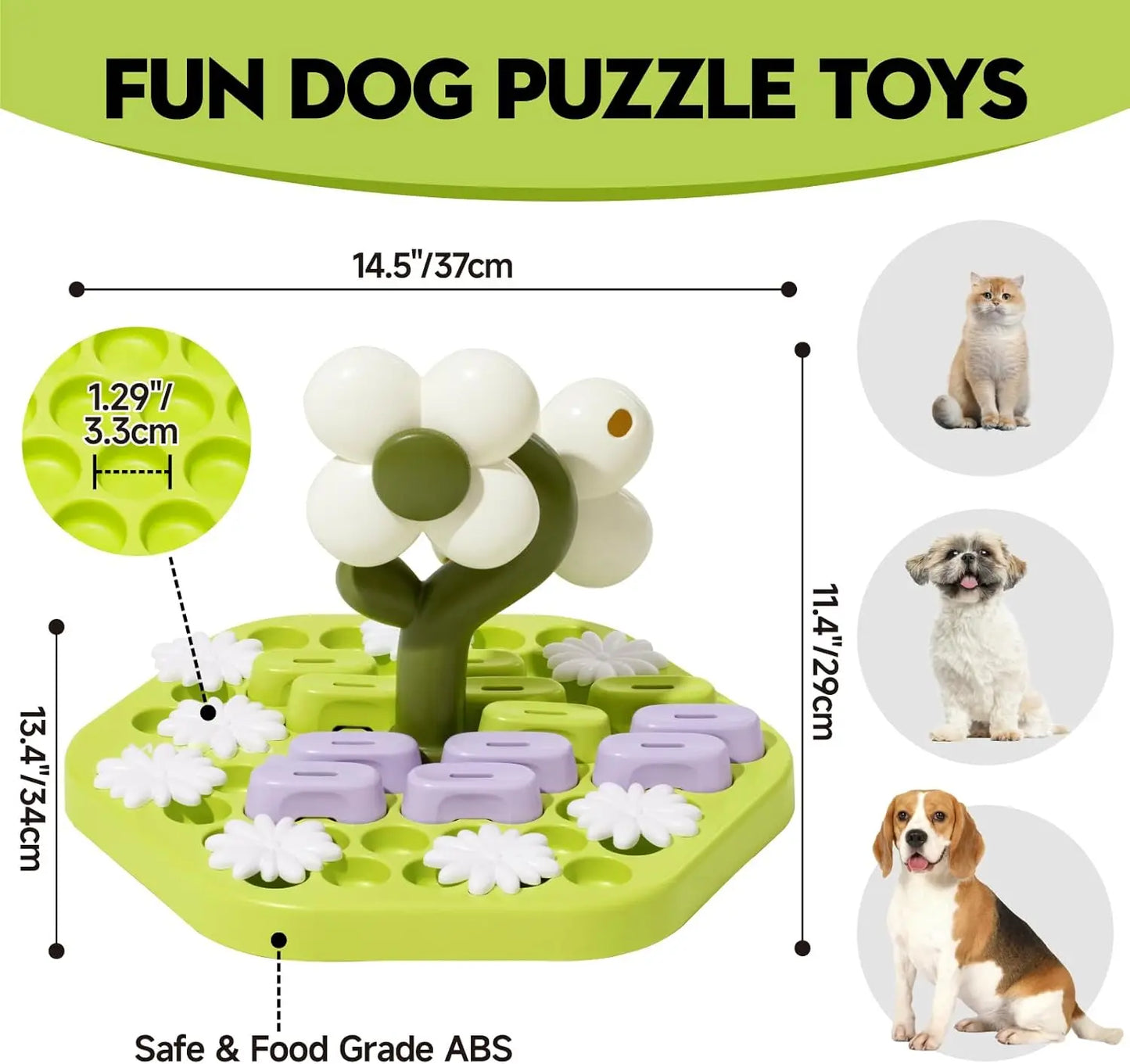MewooFun Level 4 Dog Puzzle Toy Interactive Feeding Enrichment Toy for Smart Dogs All Breeds