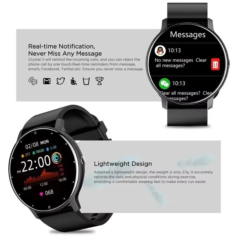 LIGE 2025 New Smart Watch for Men Full Touch Screen Sport Fitness Watch IP67 Waterproof Bluetooth Smartwatch for Android and iOS
