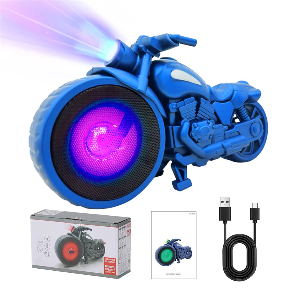 CURUK Bluetooth Motorcycle Replica Speaker FM Radio LED