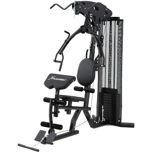 All In One Weight Machine for Home Gym Multifunction Workout Station Equipment with 150LBS Weights Stack