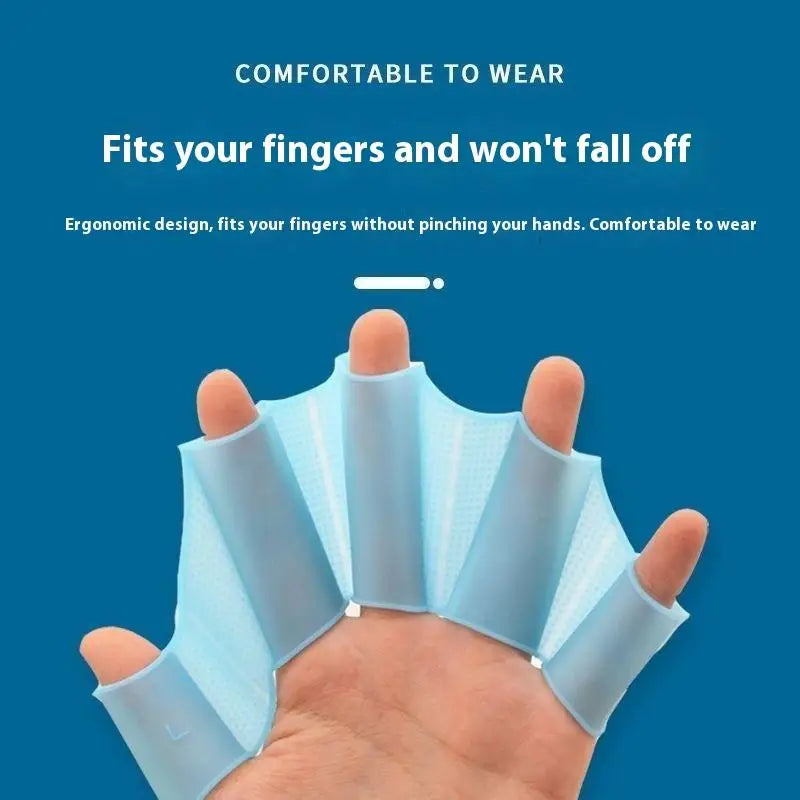 Silicone Swimming Fins Flipper for Men Women and Children Swim Pool Sports Professional Training Finger Hand Webbed Gloves Paddles Equipment