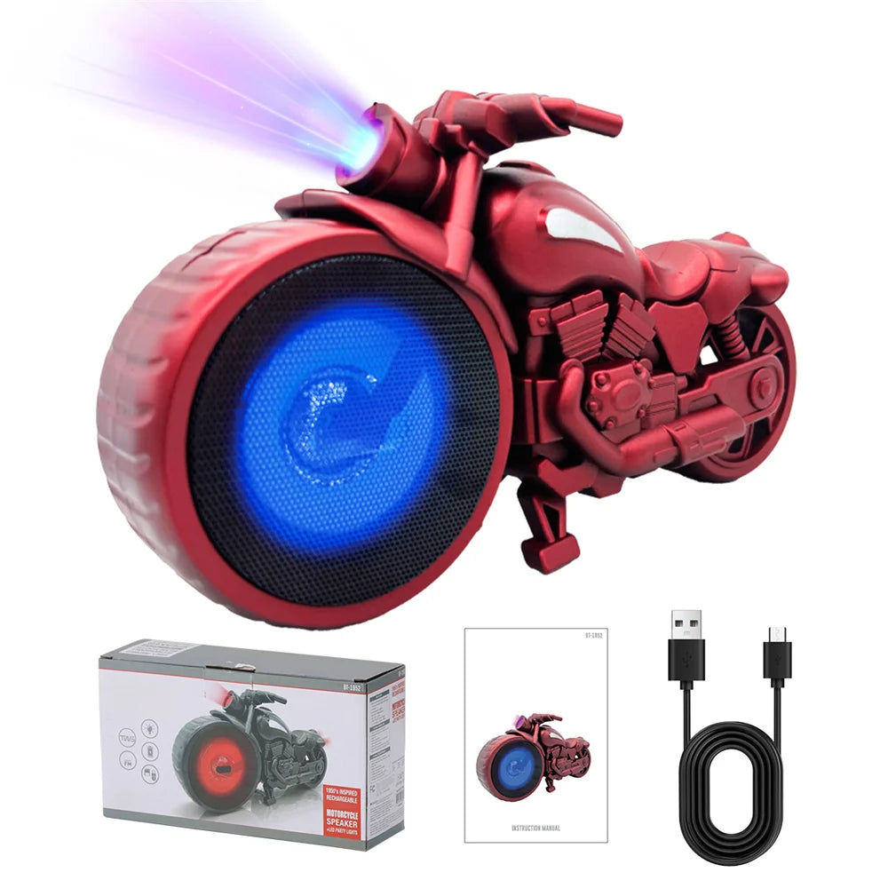 CURUK Bluetooth Motorcycle Replica Speaker FM Radio LED
