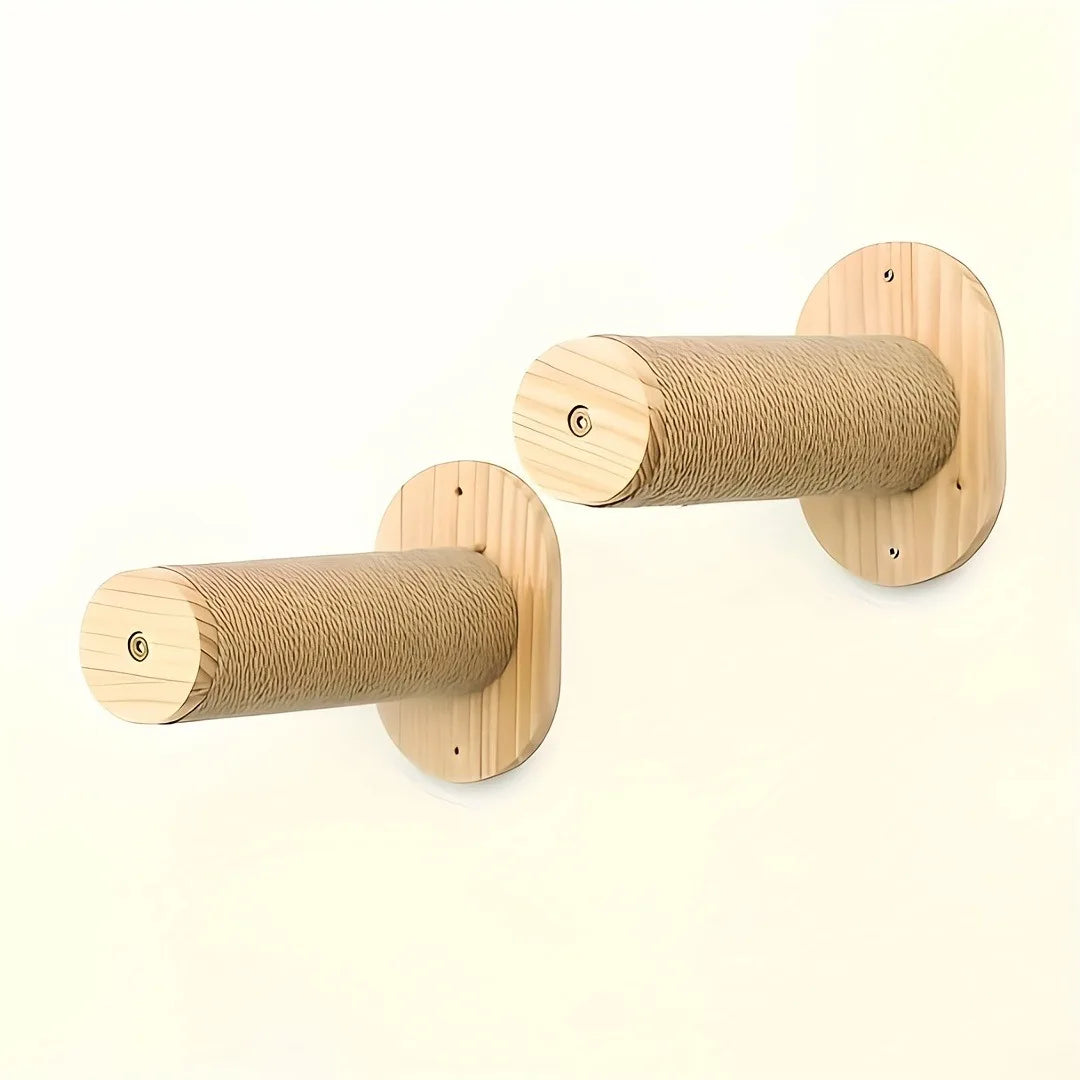 Cat Hammock Wall Mounted Cat Shelf With Two Steps Wood Cat Wall Shelves And Perches For Sleeping Playing Climbing And Lounging