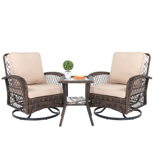 Outdoor Patio Furniture Set Swivel Gliders Rocker Bistro