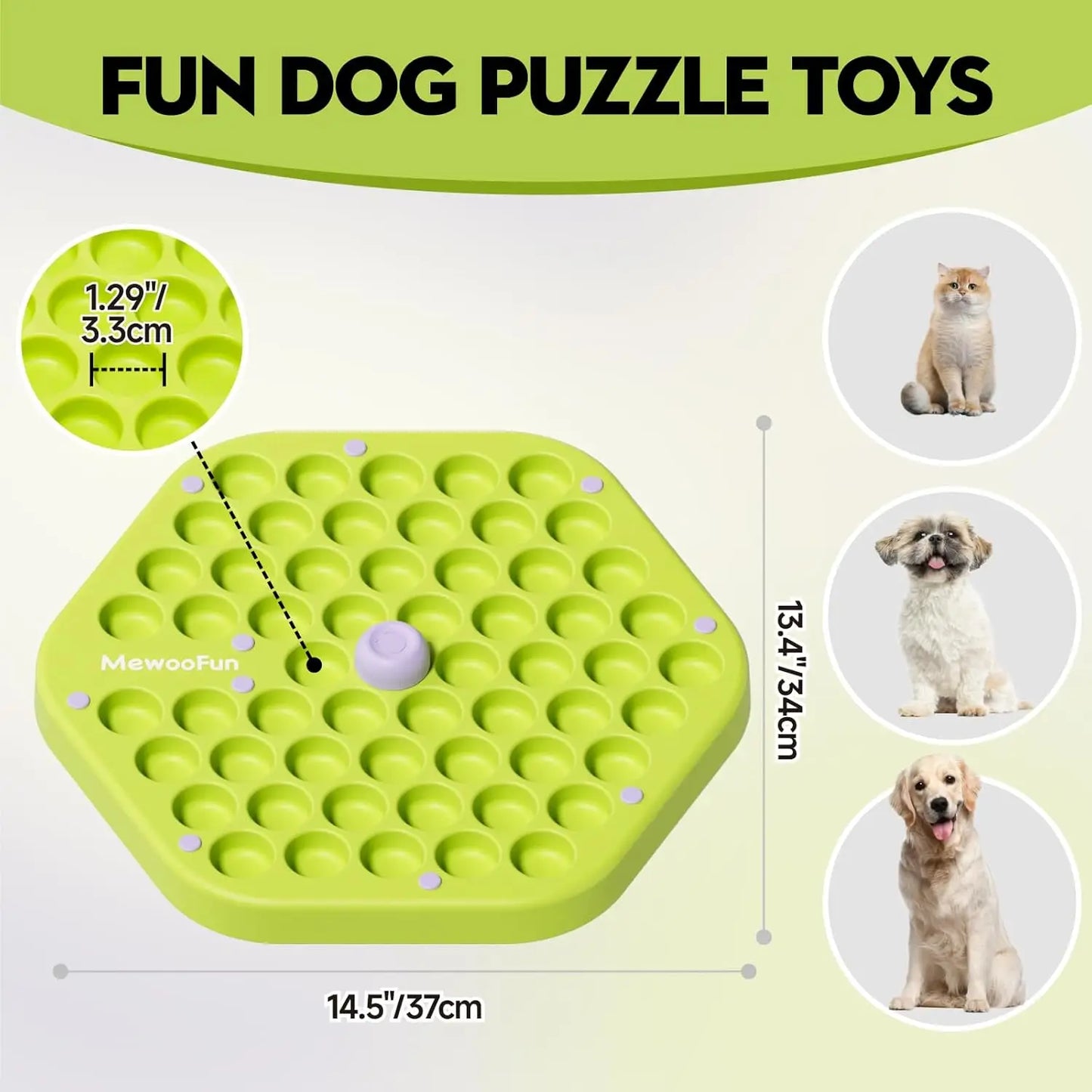 MewooFun Level 4 Dog Puzzle Toy Interactive Feeding Enrichment Toy for Smart Dogs All Breeds