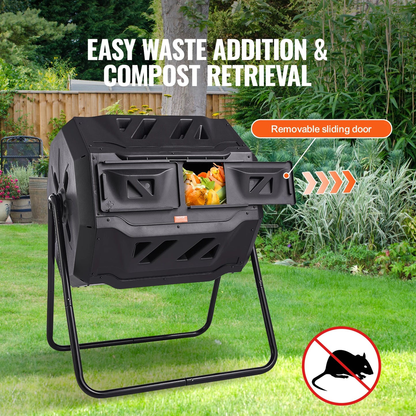SucceBuy Dual Chamber Tumbling Composter For Garden Use