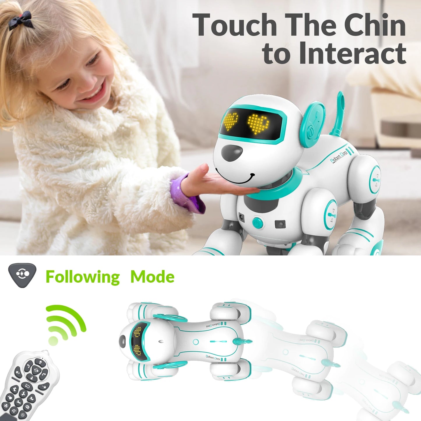 Hign Concerned Interactive Programmable Robot Dog Toy Kids