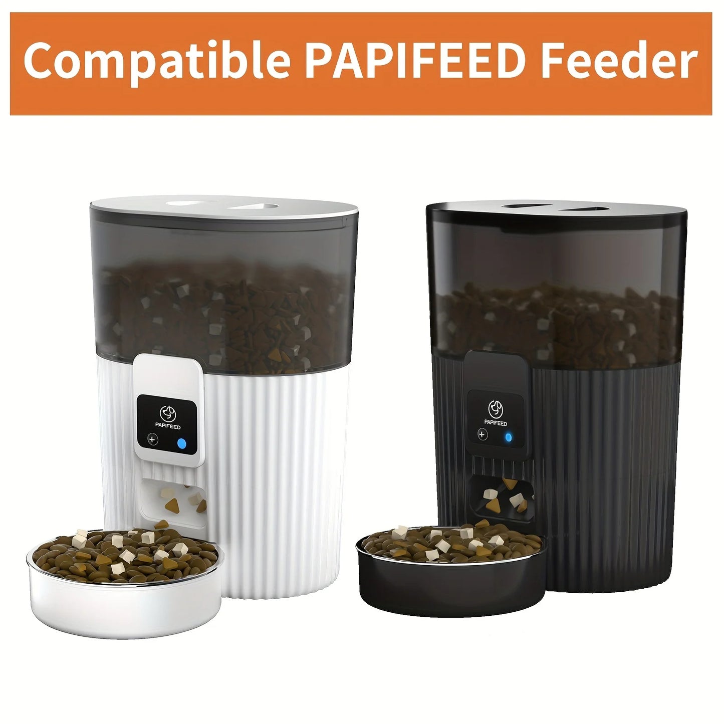 PAPIFEED Smart Automatic Pet Feeder with WiFi Remote for Cats and Dogs LCD Display Food Dispenser