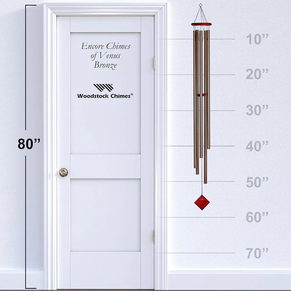 Wind Chimes of Venus 58 Inch Bronze Large Deep Tone Wind Chime Decor for Outdoor Garden Patio Porch