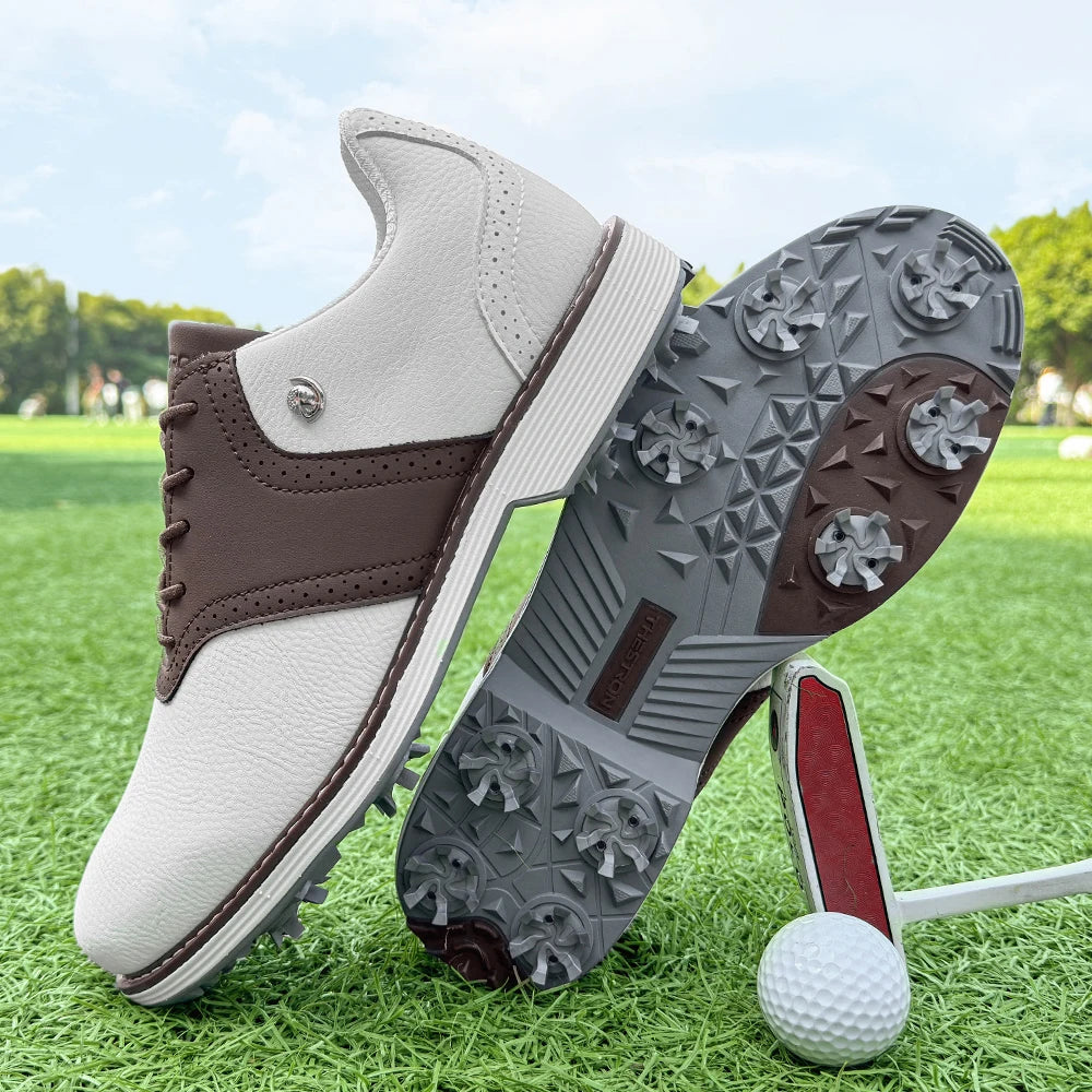 Lenox Men Golf Shoes Spikes Sneakers For Golfers Premium