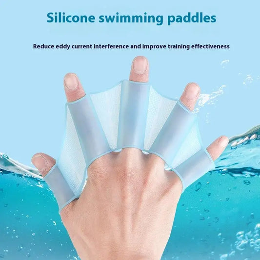 Silicone Swimming Fins Flipper for Men Women and Children Swim Pool Sports Professional Training Finger Hand Webbed Gloves Paddles Equipment