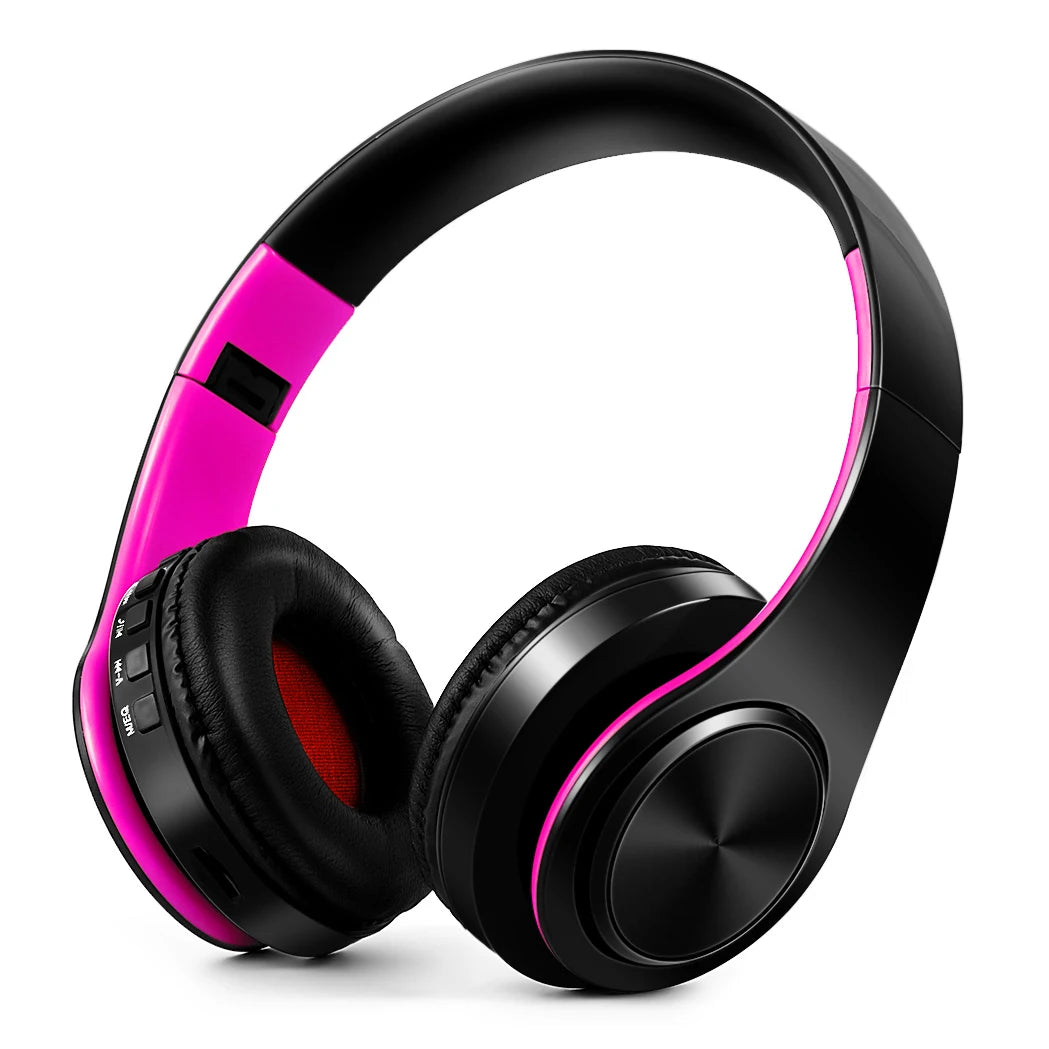 2025 Upgrading Wireless Bluetooth Headphones Stereo Headset Music Sports Overhead Earphone with Microphone for Smartphone TV PC Tablet