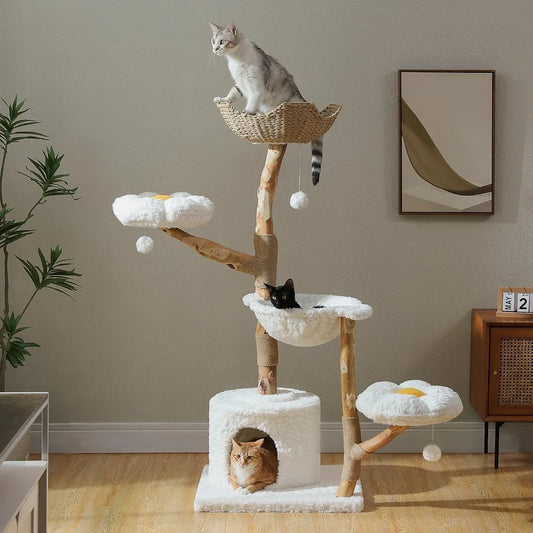 RBXCBreed Modern Cat Tree Tower With Flower Perches