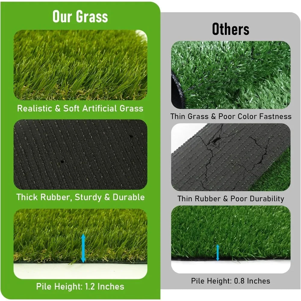 5x8 Ft Realistic Artificial Turf Grass Rug Indoor Outdoor Garden Lawn Landscape Patios Decoration