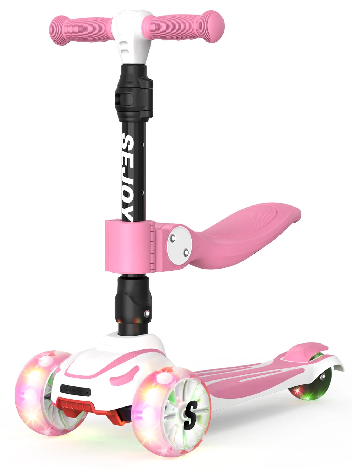Sejoy Three Wheel Kick Scooter With LED Lights For Kids