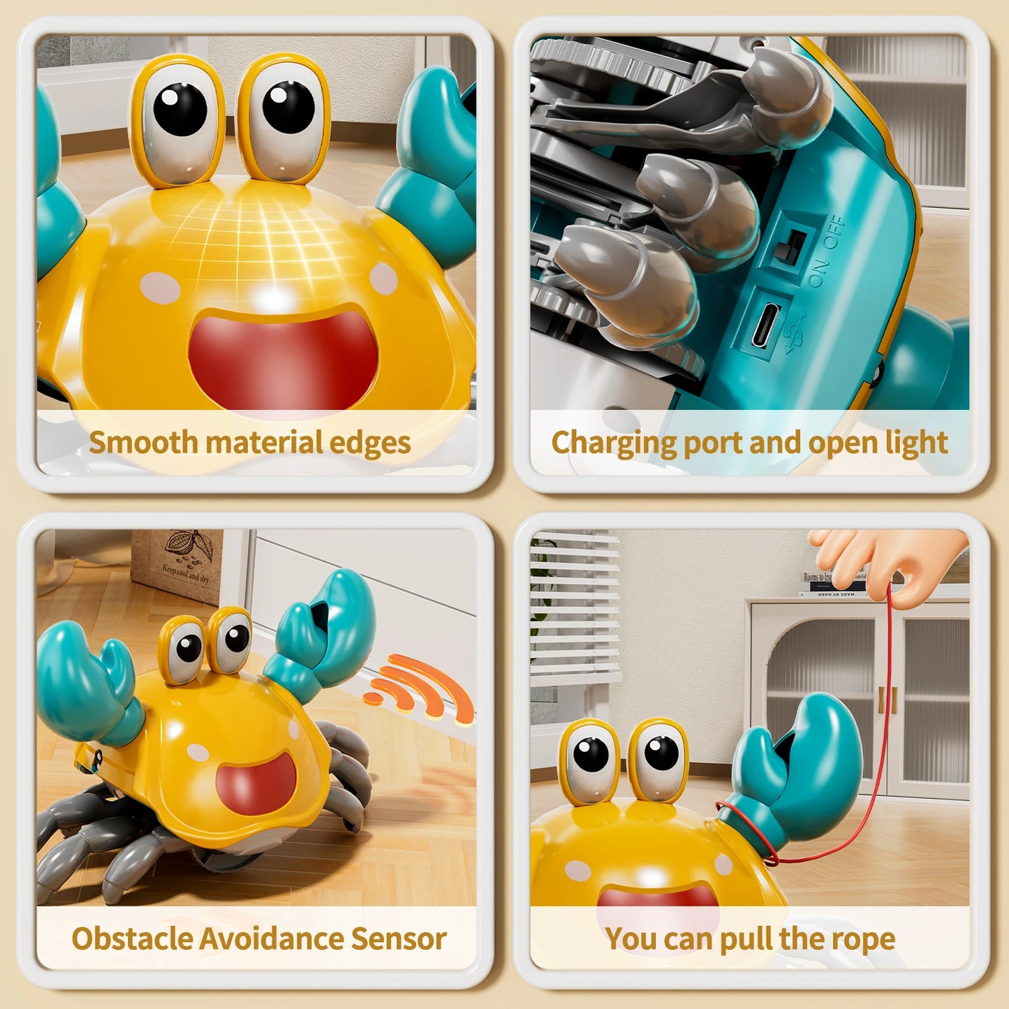 Crawling Crab Toy Dancing Moving Crab Toys for Kids Birthday Gifts