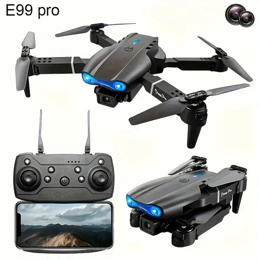 E99 E88 4K Professional RC Drone with Wide HD Camera and WIFI FPV Real Time Transmission One Key Start Ideal Gift Toy for Adults and Kids